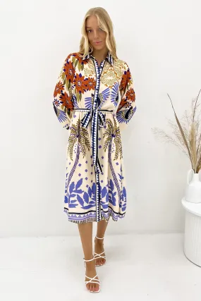 Light Fabric Lined interior Sasha Midi Dress Tropical Sagrada