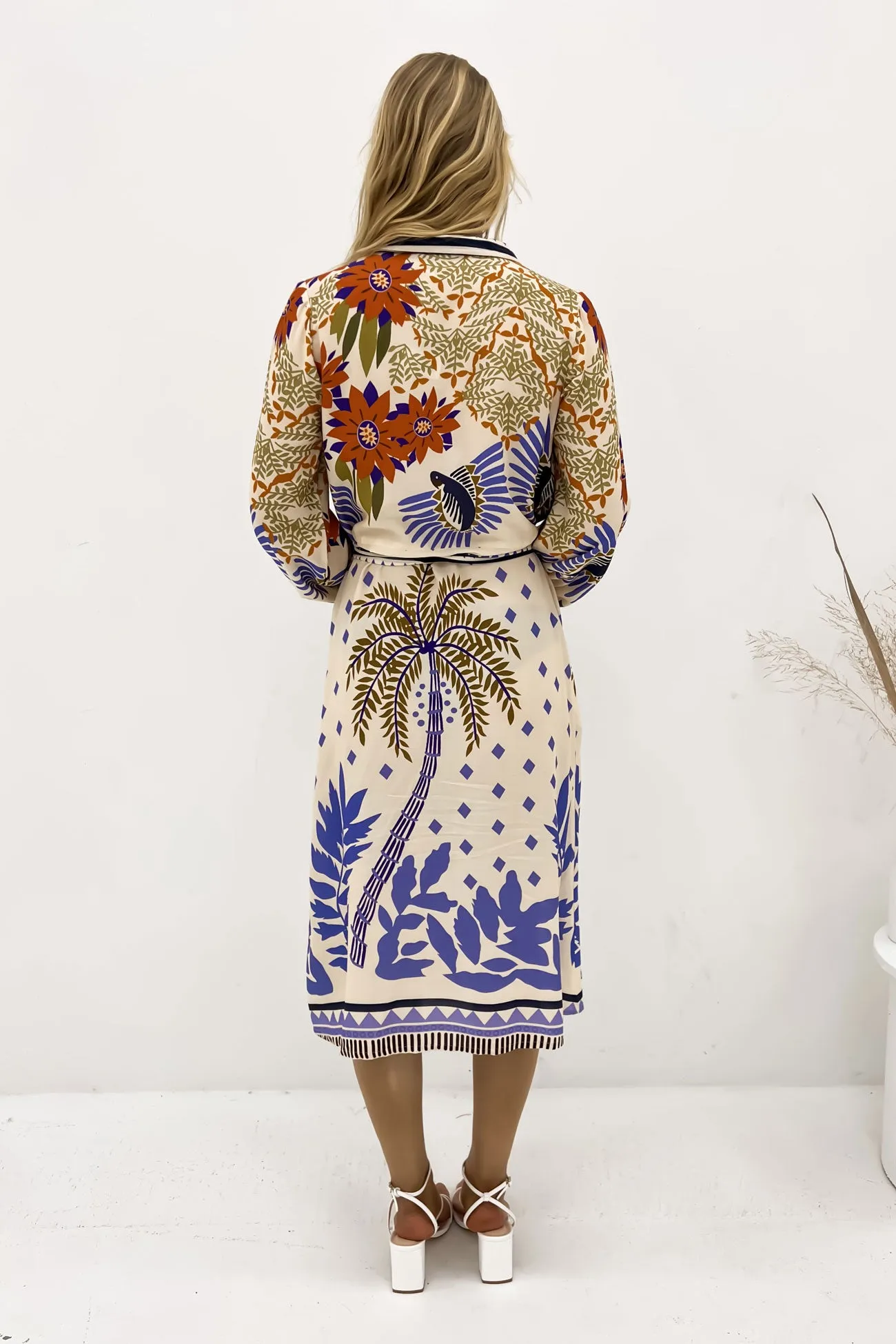 Trendy Wear Stylish Layer Sasha Midi Dress Tropical Sagrada