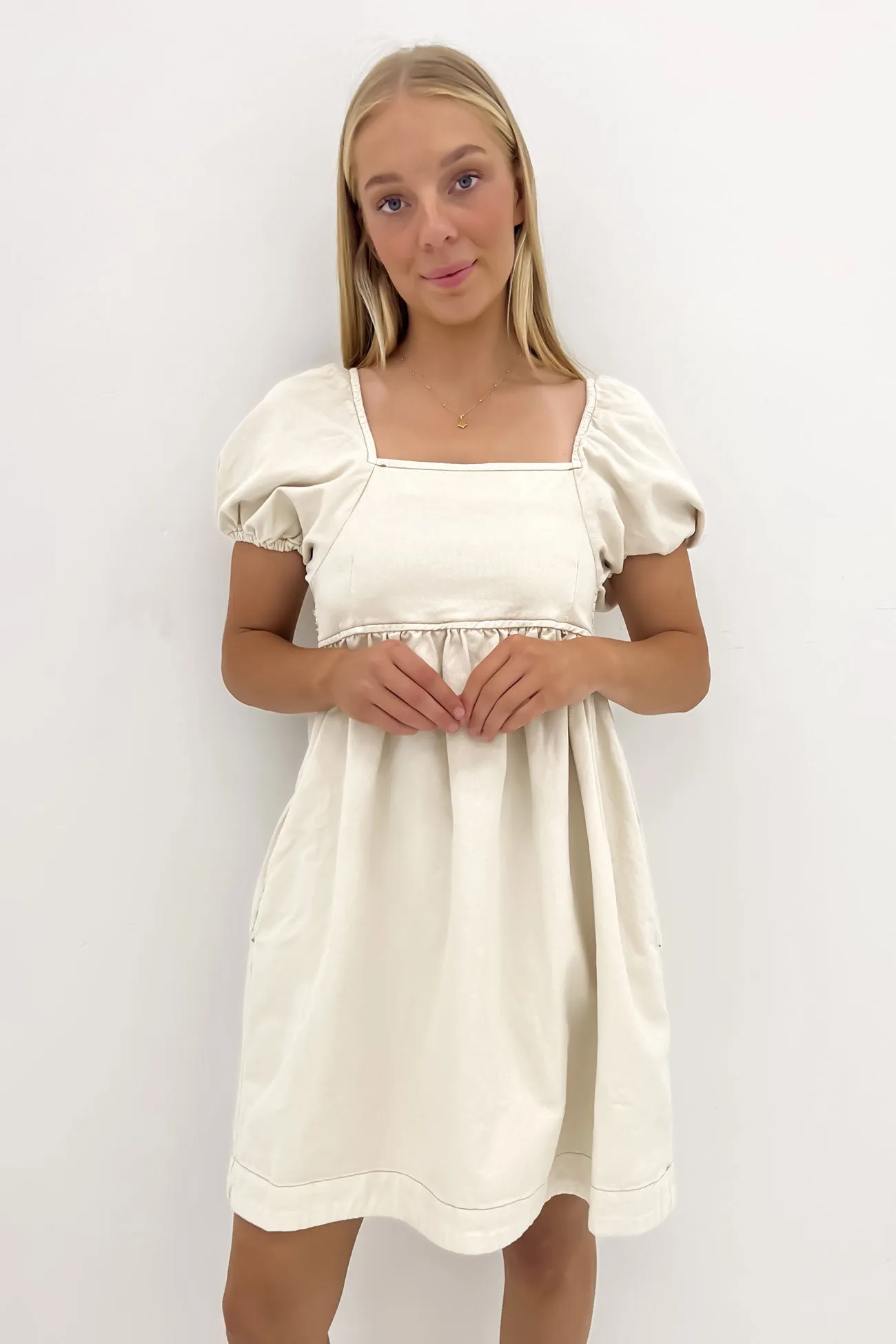 Jade Dress Ecru Smart Layer Wear Rooftop-Event