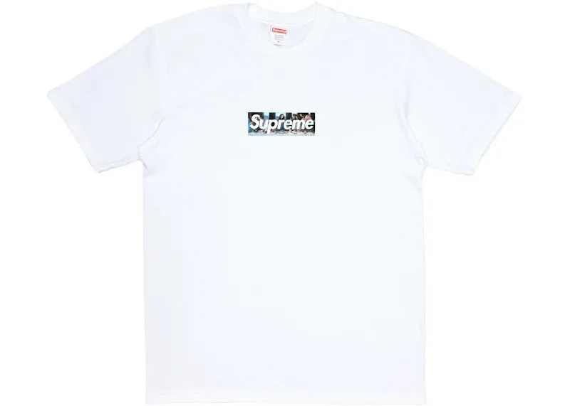 Buttons high - end craftsmanship Supreme Milan Box Logo Tee White