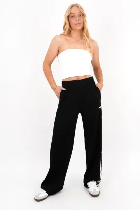 Slim Silhouette Durable Comfort Firebird Knit Trackpant Black White