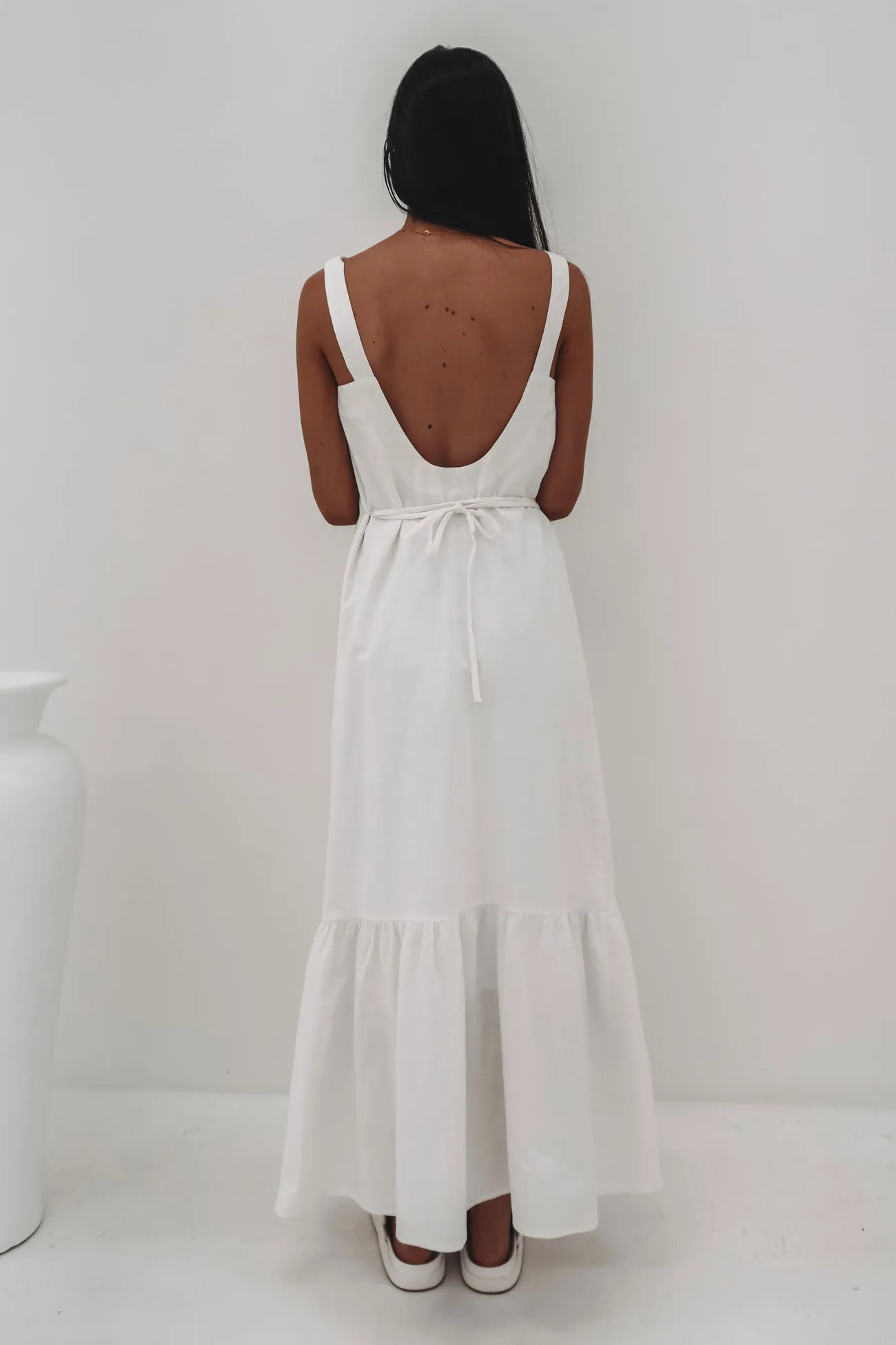 Willa Maxi Dress White Breathable Feel summer look