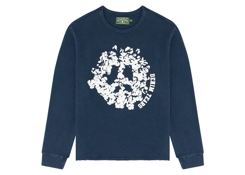 Denim Tears Denim University Thermal L/S Tee Navy anti-odor Elastic waist