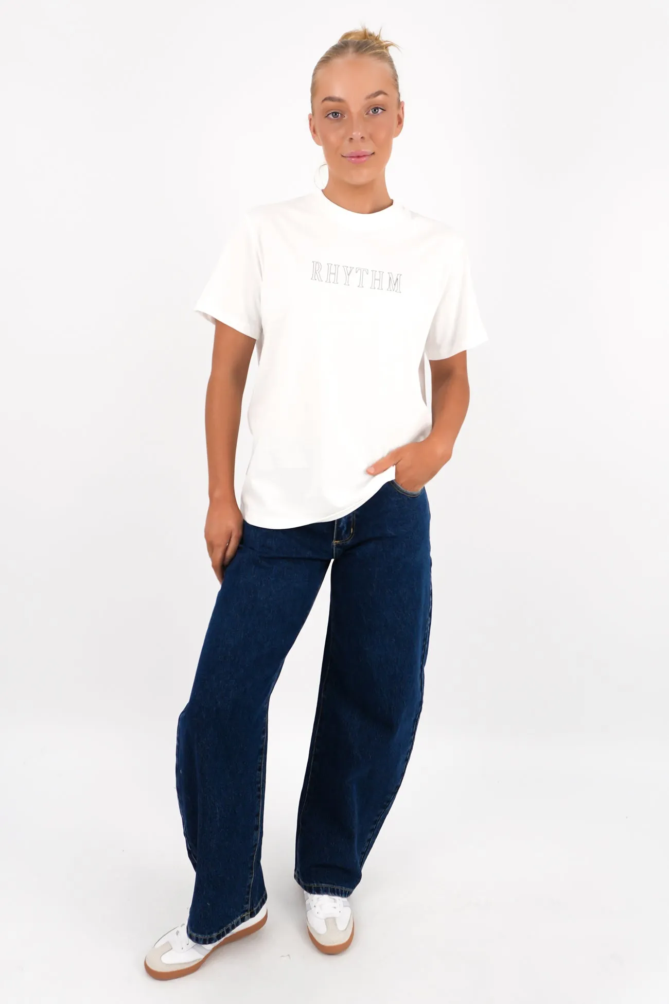 Wicking Interlock Knit Summer Comfort Flagship Boyfriend T-Shirt White