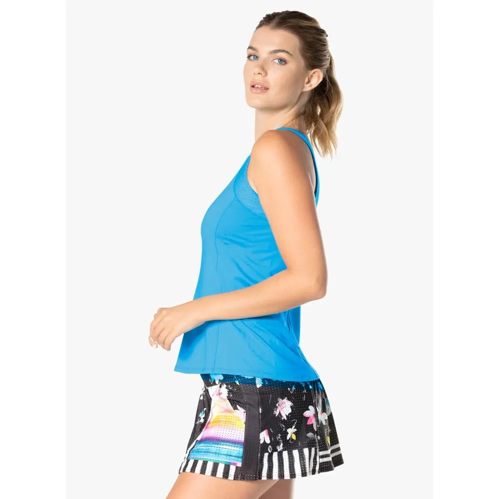 Flap Pockets Lucky In Love Women's Grand Slam Tank - Parrot Striped Beaded accents