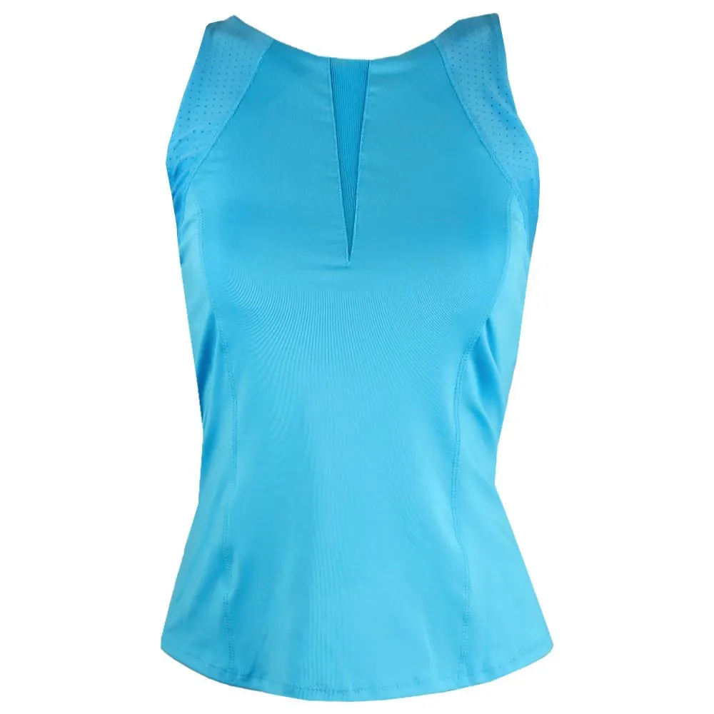 Chiffon Strapped Flap Pockets Lucky In Love Women's Grand Slam Tank - Parrot
