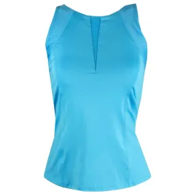 Chiffon Strapped Flap Pockets Lucky In Love Women's Grand Slam Tank - Parrot
