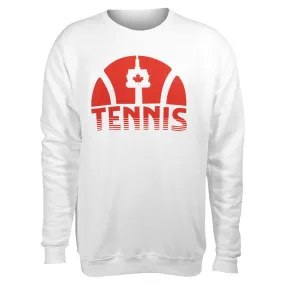 Ribbed edge Double stitching Flared Merchant of Tennis CN Tower Sweatshirt - White