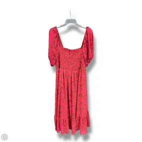 Light Drape Smart Lines Dress Casual Midi By Torrid In Red, Size: 1x
