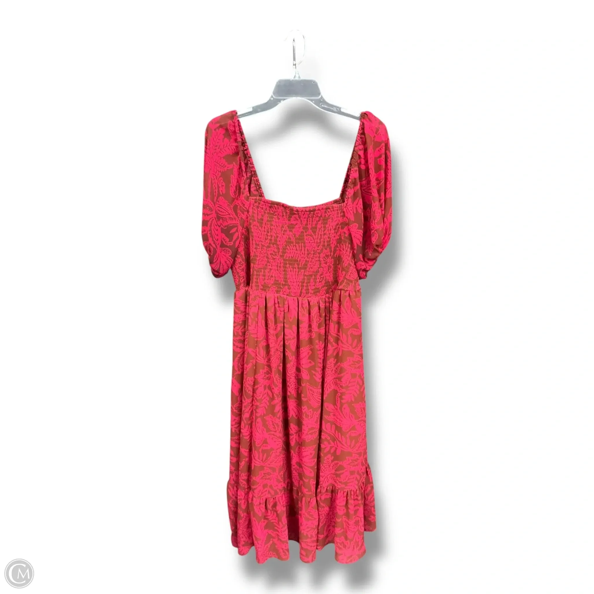 Light Drape Smart Lines Dress Casual Midi By Torrid In Red, Size: 1x