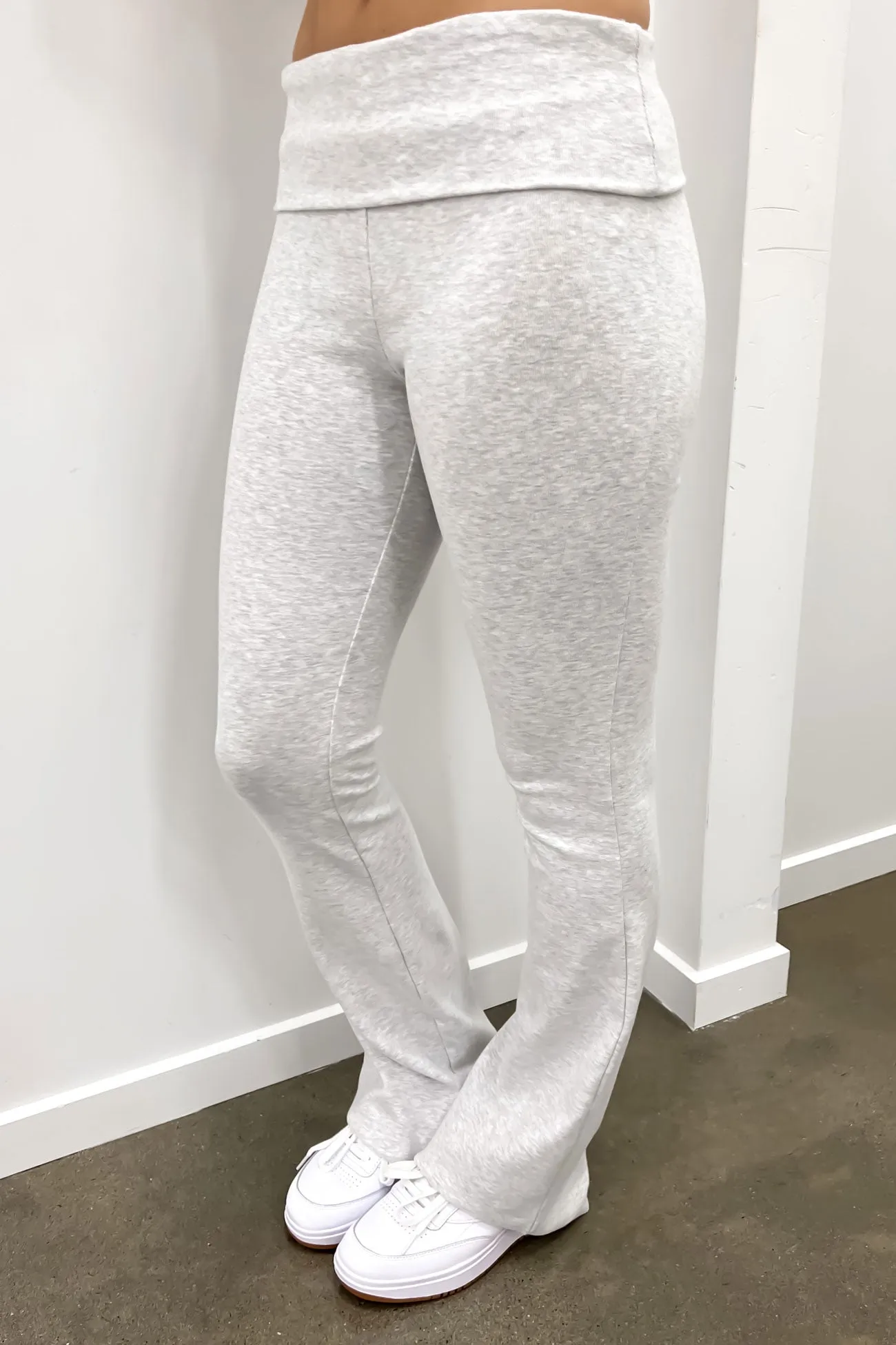 Elina Flare Pant Snow Marle Classy Fit