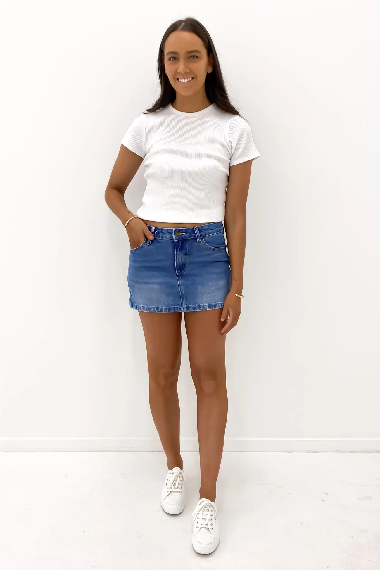 Day To Night Comfy Look Sophie Skirt Long Ago Blue