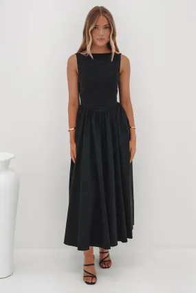 Contemporary Fit Chic and Cozy Wear Maisie Maxi Dress Black