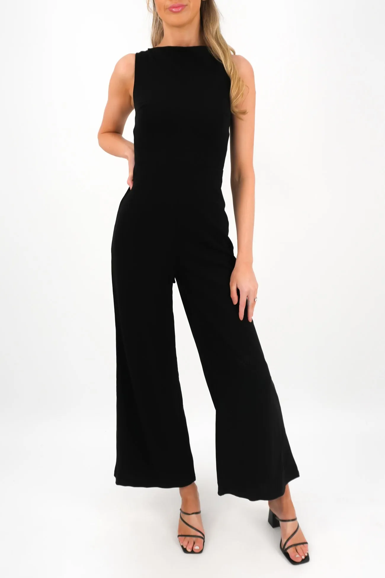 Harriet Jumpsuit Black Sporty Stylish Modern Work