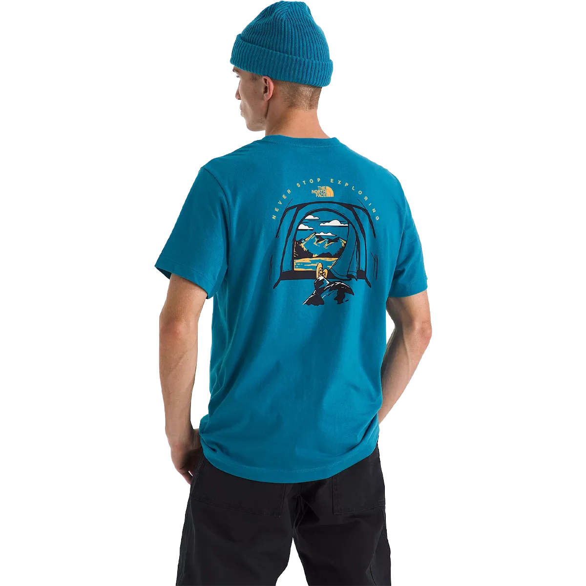 Stretch Waistband Design SlipResistant Men's Evolution Tent Short Sleeve Tee