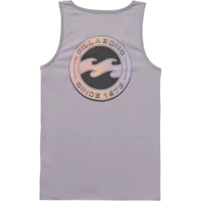 Reinforced Neckline Layered Panel Design Billabong Men's Hallow Premium Tank in Light Purple