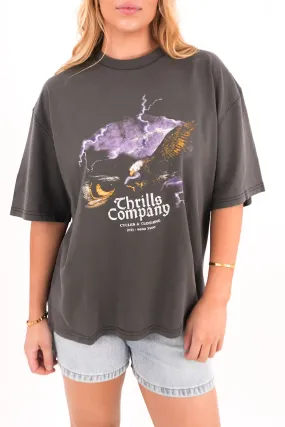 Effortless Layer Recommended Flight Risk Oversized Tee Merch Black