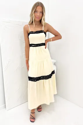 Aisley Midi Dress Cream Comfort Layer Urban Ease