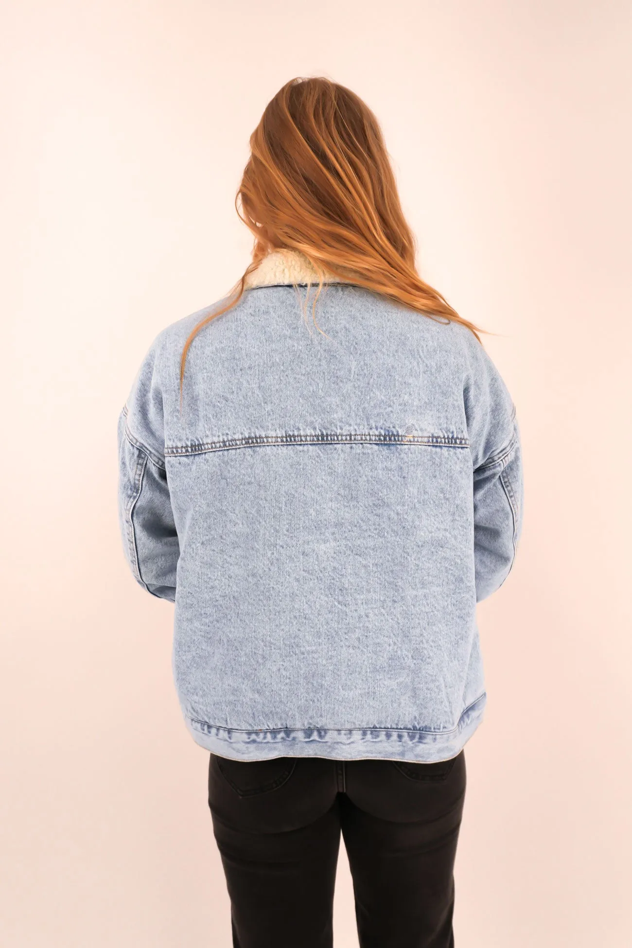 Flynn Sherpa Jacket Light Blue Glow In The Dark Accents