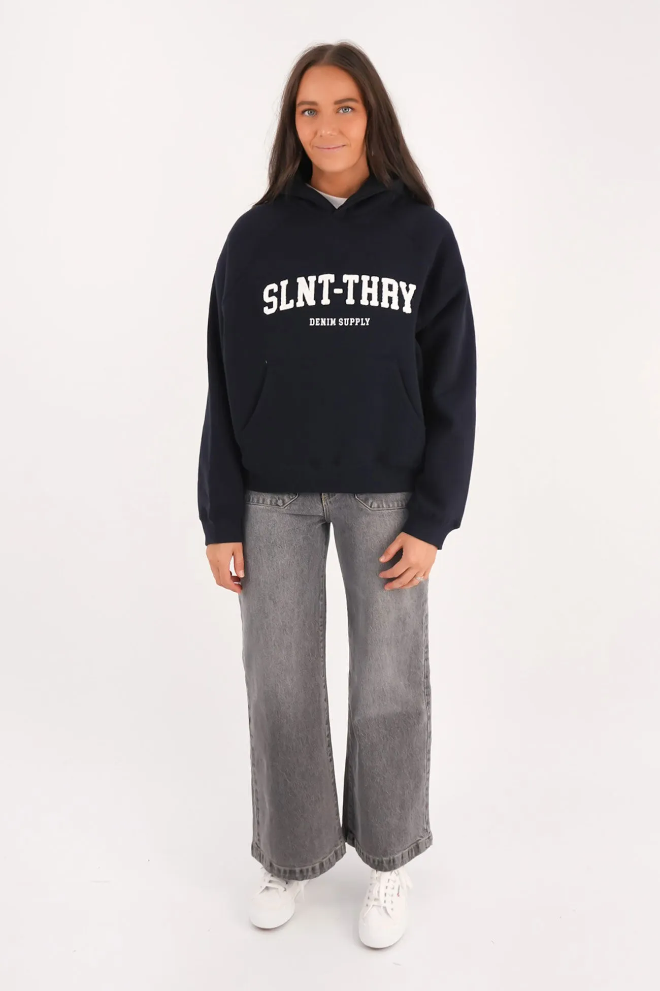 Focus Hoodie Navy Smooth Finish