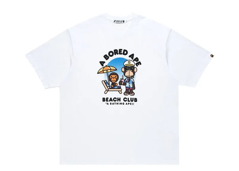 Lace Details Bape X Bored Ape Yacht Club Resort Tee White
