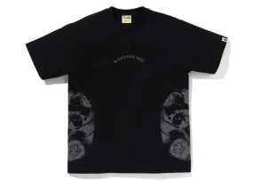 Bape Japanese Tattoo Side Big Ape Head Tee Black Abrasion - resistant
