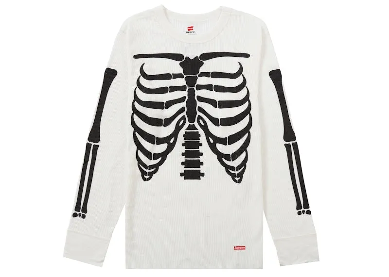 Supreme Hanes Bones Thermal Crew (1 Pack) Natural Easy Care Denim