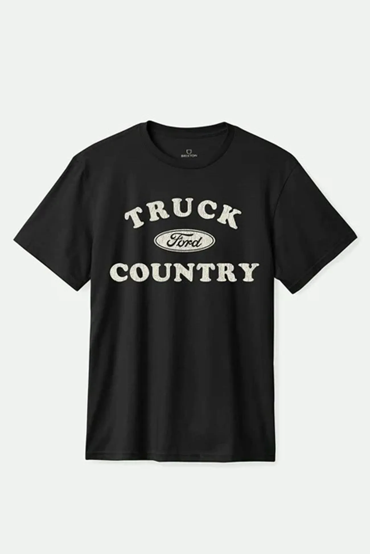 Ford Truck Country Short Sleeve Standard Tee Burnt Rubber Tight Fit Layered Sleeve Construction