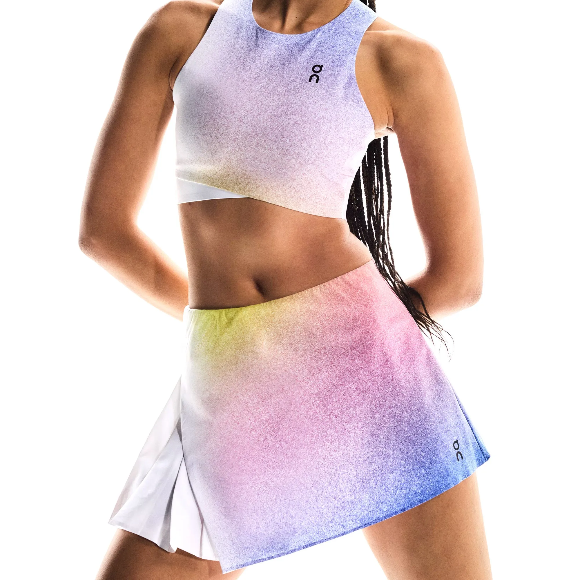 Form-fitting On Women's Court Side Pleat Skort - White/Indigo anti-deformation short sleeves