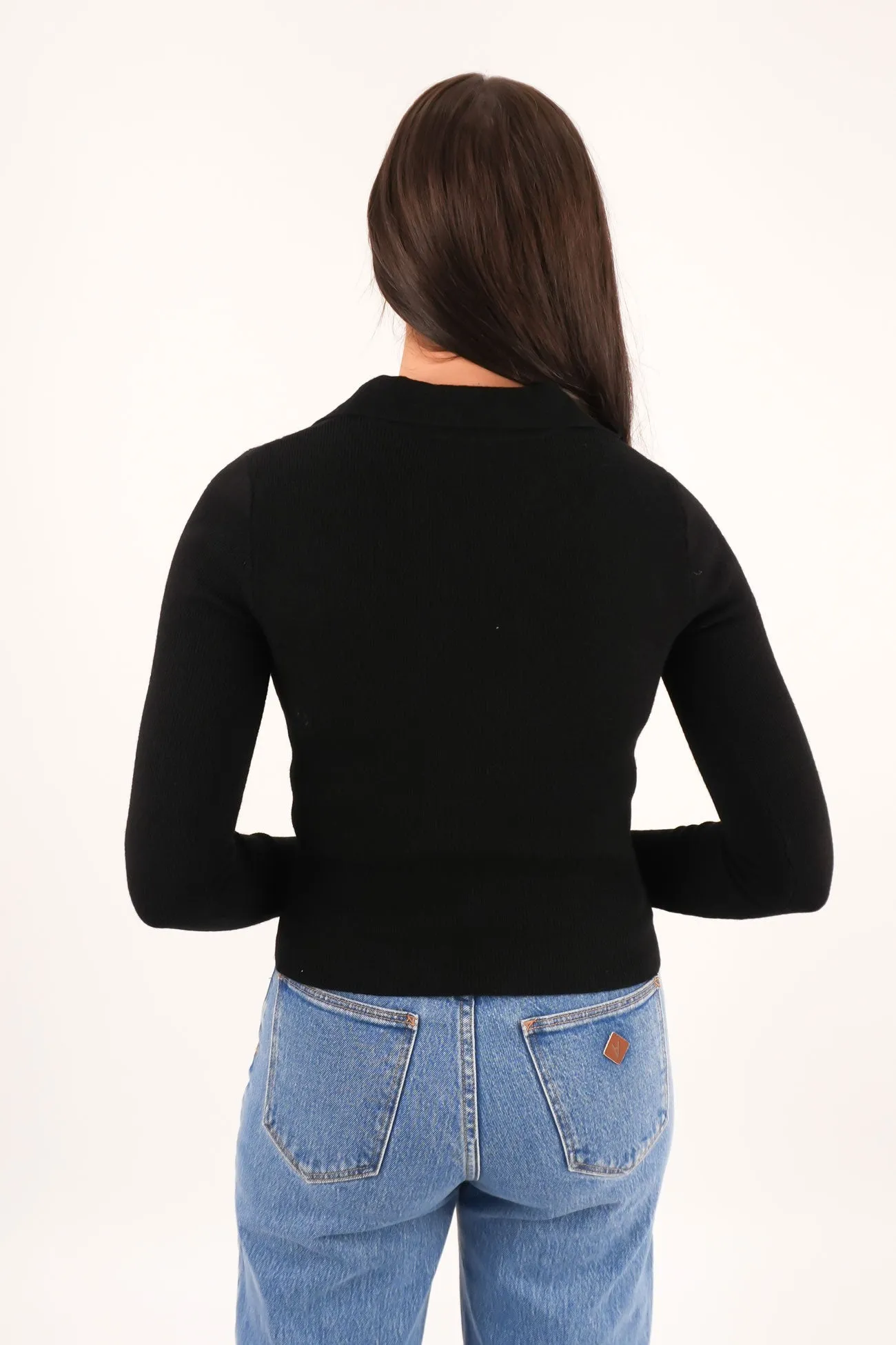 Blakey Knit Top Black Regular Fit