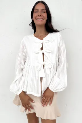 Nyssa Top White Bathrobe UV - Protected