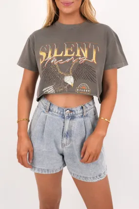 Formation Crop Tee Coal Summer cool