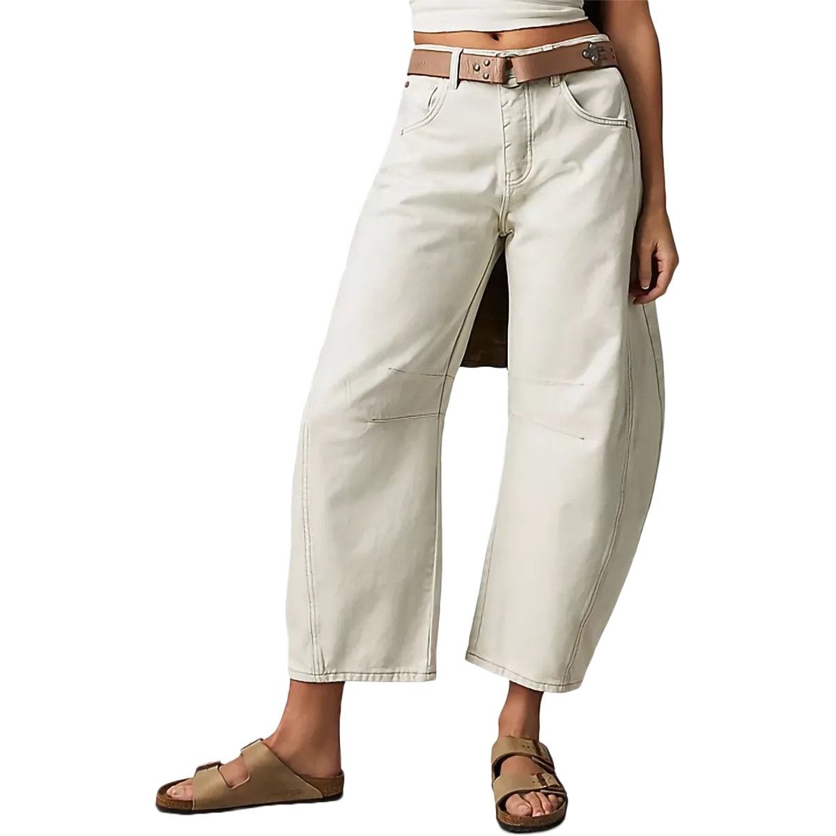 Women's Good Luck Mid Rise Barrel Jeans Comfortable Wear Classy Fit