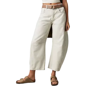 Women's Good Luck Mid Rise Barrel Jeans Practical Fit