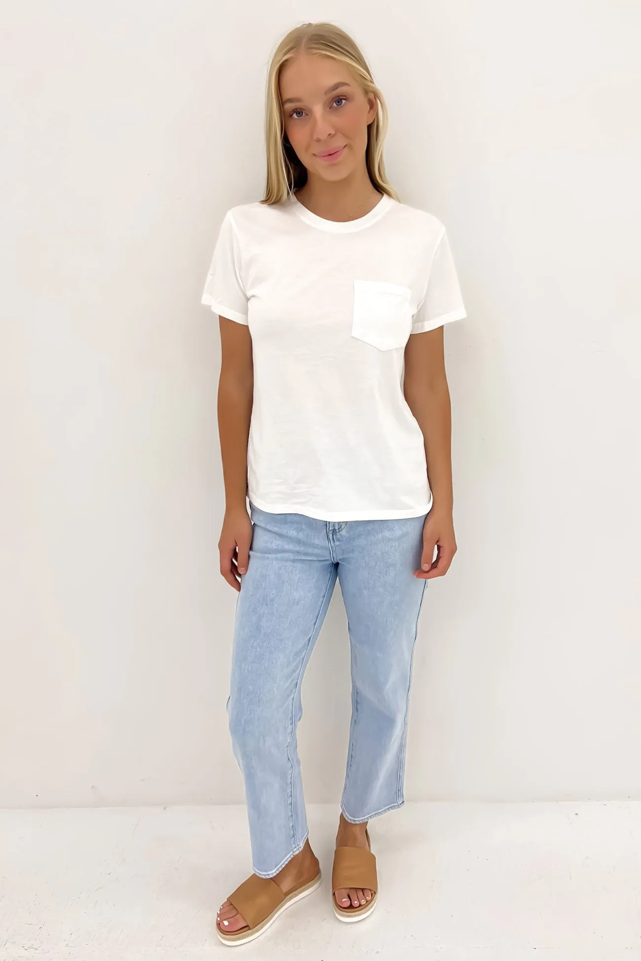 Layering Options Minimal Comfort Style Taylor Tee White