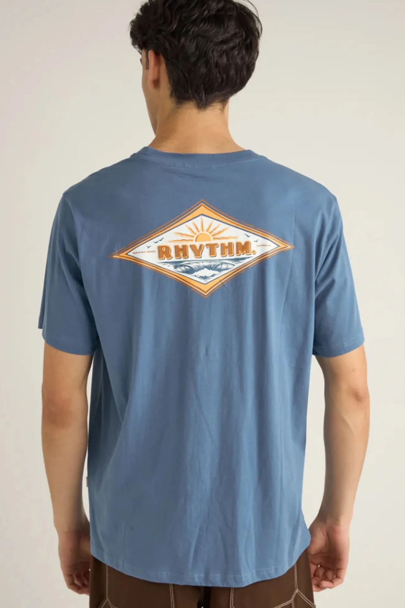 Frame Short Sleeve T-Shirt Vintage Blue Fashion Forward