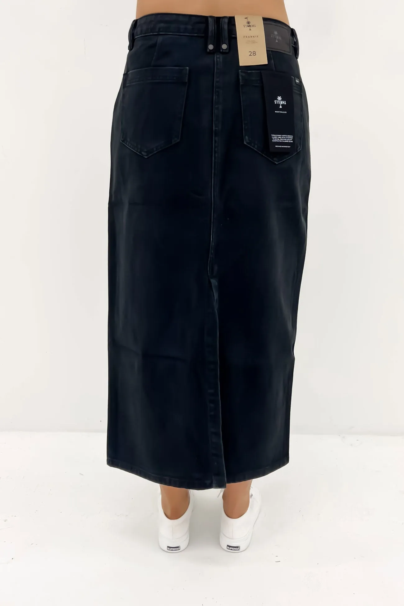 Frankie Skirt Dusk Black A Line Silhouette