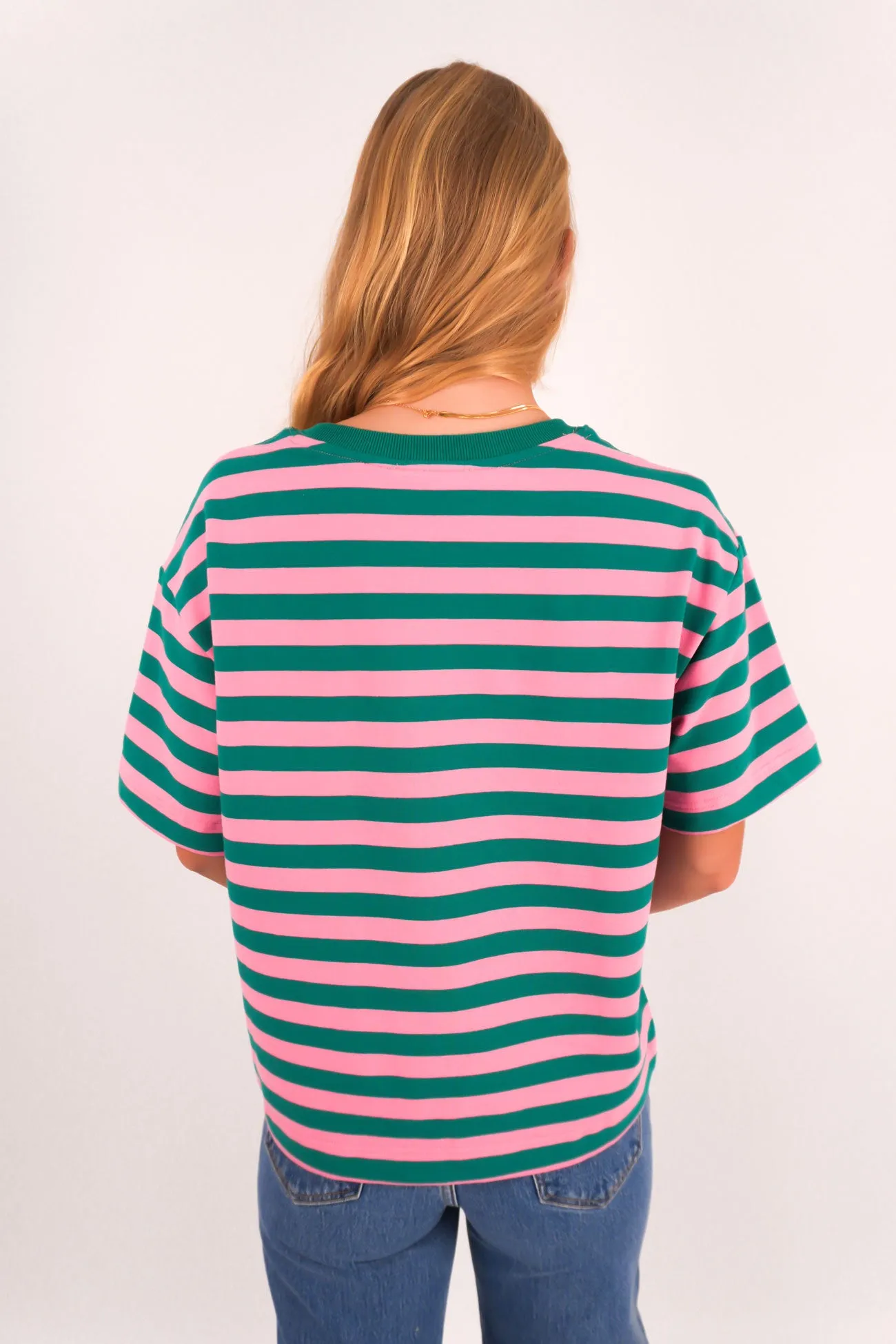 Frankie Tee Pink Stripe Cozy Feel