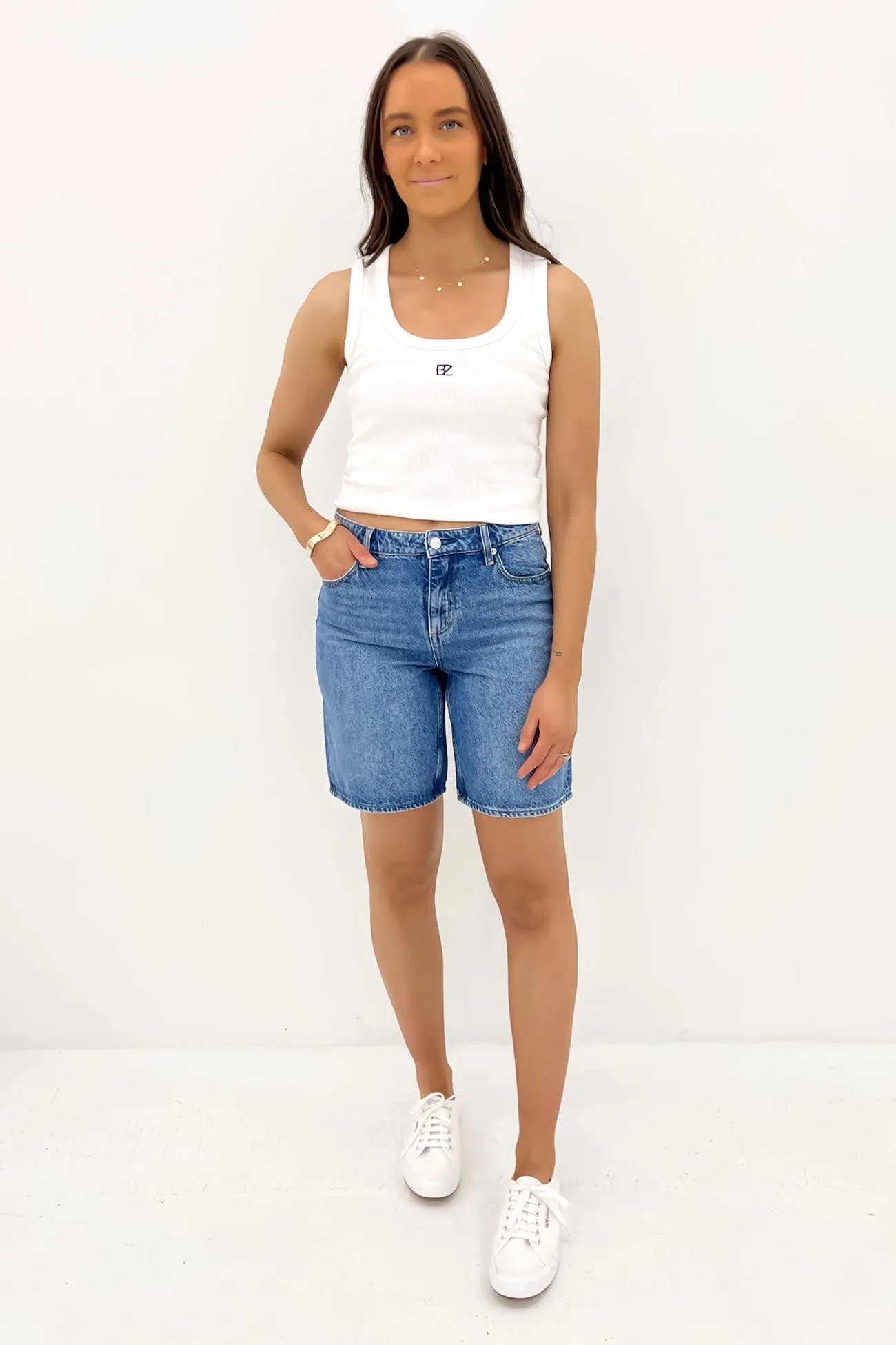Mid Baggy Short Blue Fire Mood Casual