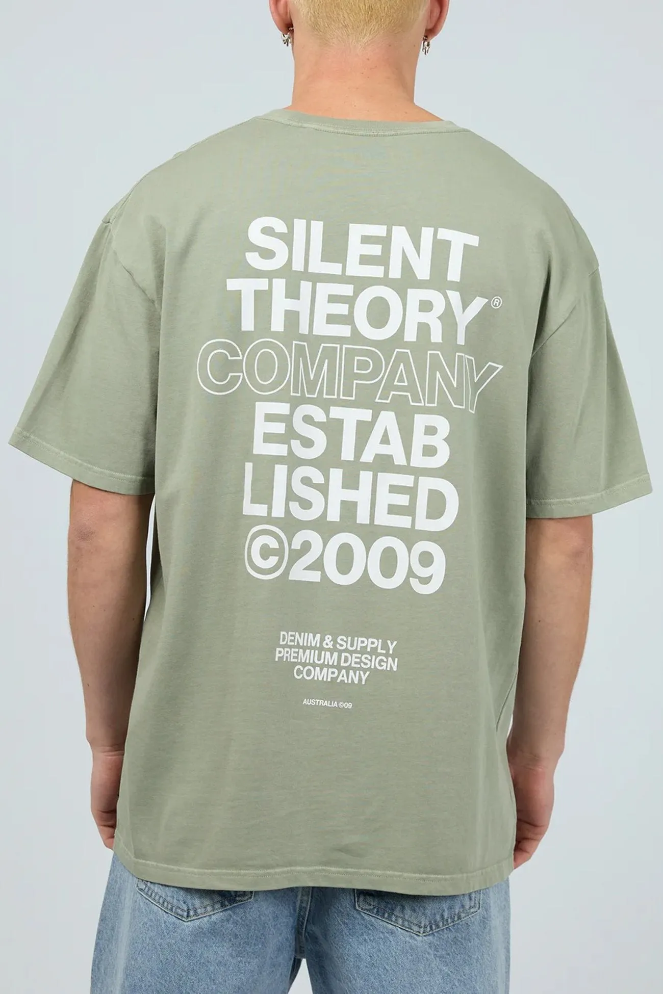 Office Casual Stacked Tee Sage