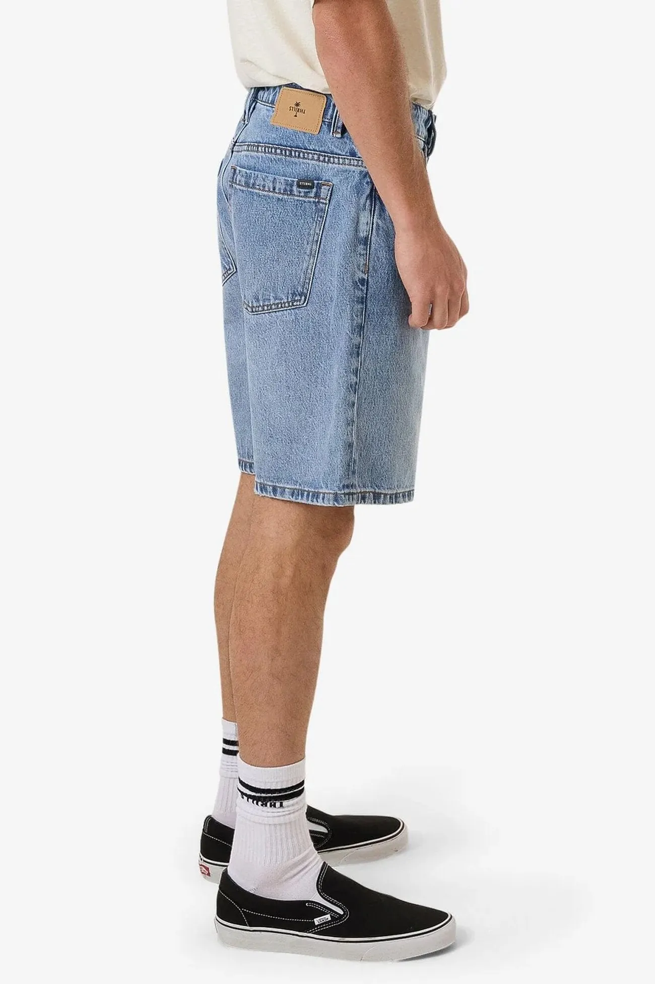 Slacker Denim Short Tempest Blue Warm Mood Reflective accents