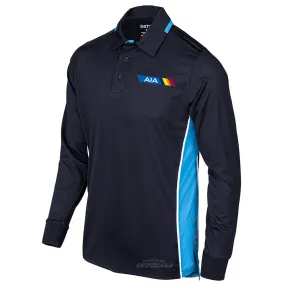 AIA Logo Softball Navy Men??s Long Sleeve Umpire Shirts Reinforced Side Vents