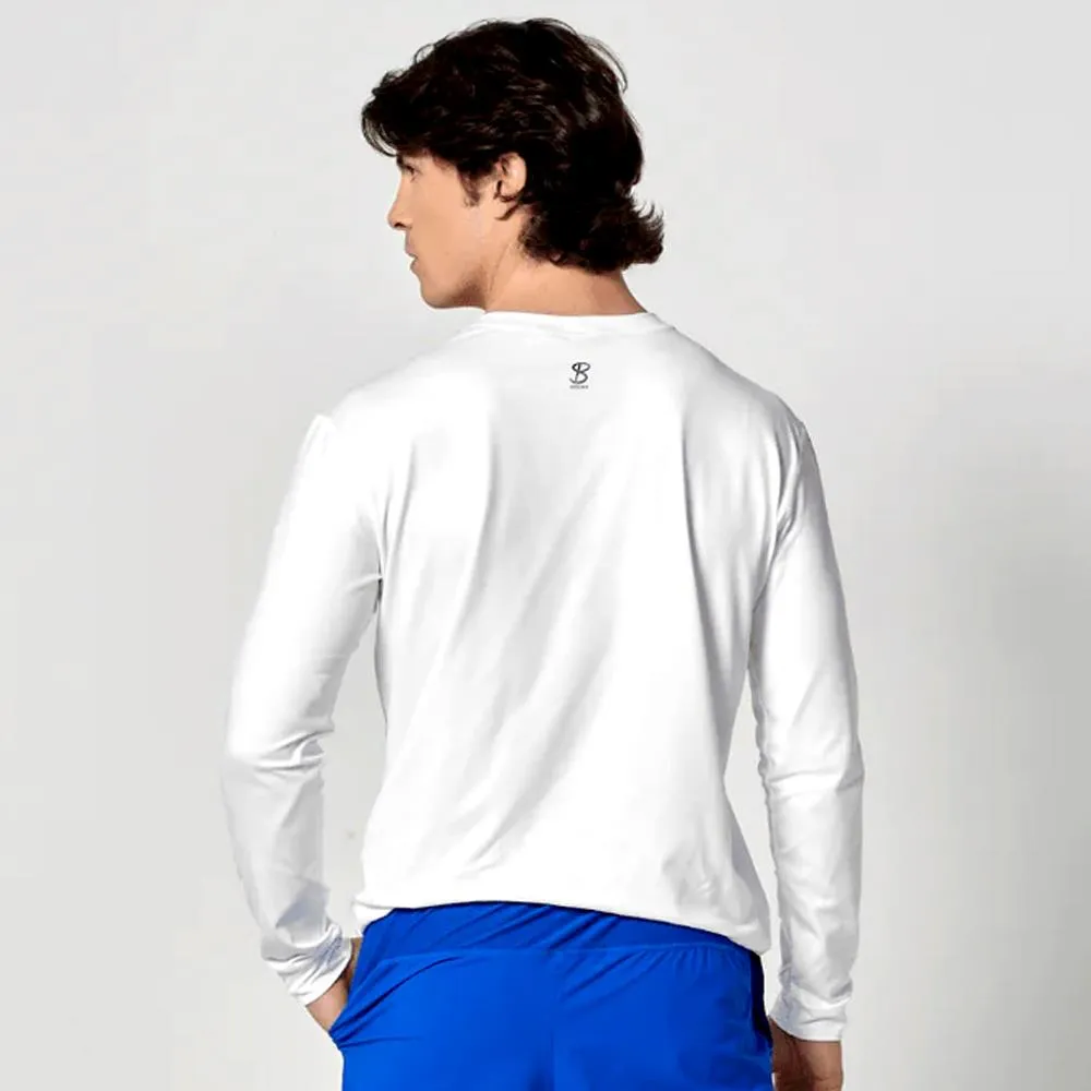 Trendy Look Flexible Design Functional Design SB Sport Men's Classic Longsleeve Shirt - White