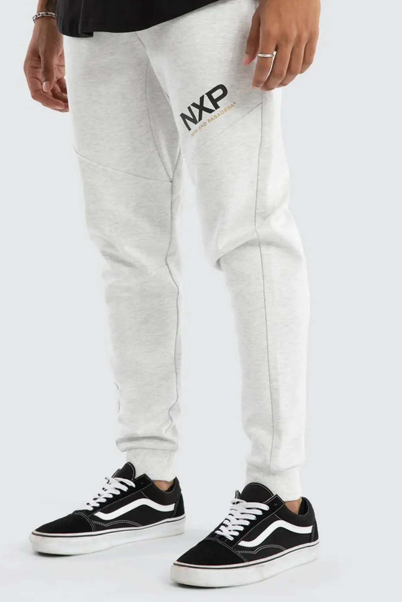 Turret Slim Trackpant Grey Marle Abrasion Resistant Panels Breathable Design