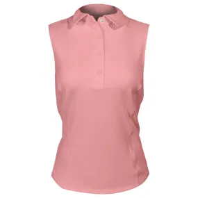 Unlined Mesh Fabric Functional MPG Women's Club Sleeveless Polo - Strawberry Ice
