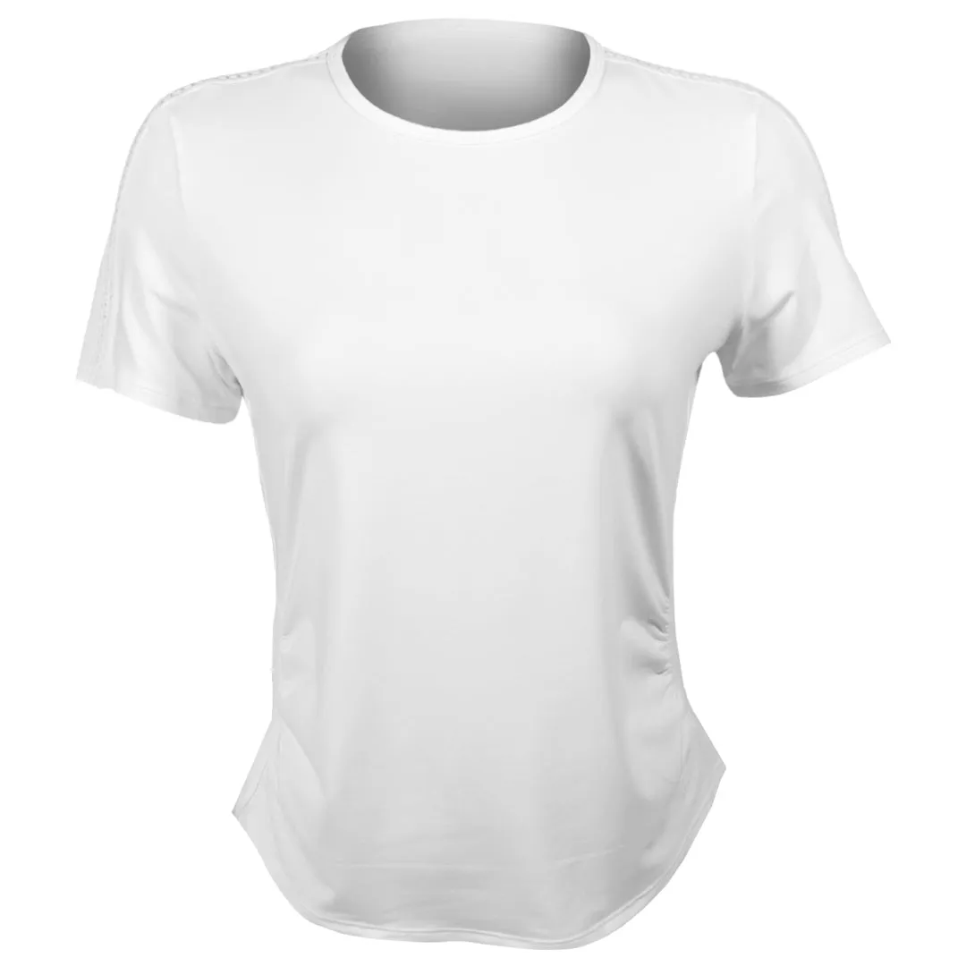 Functional Pocket Sofibella Women's Tr??s Blanc Short Sleeve - White Zipped Indoor Wear