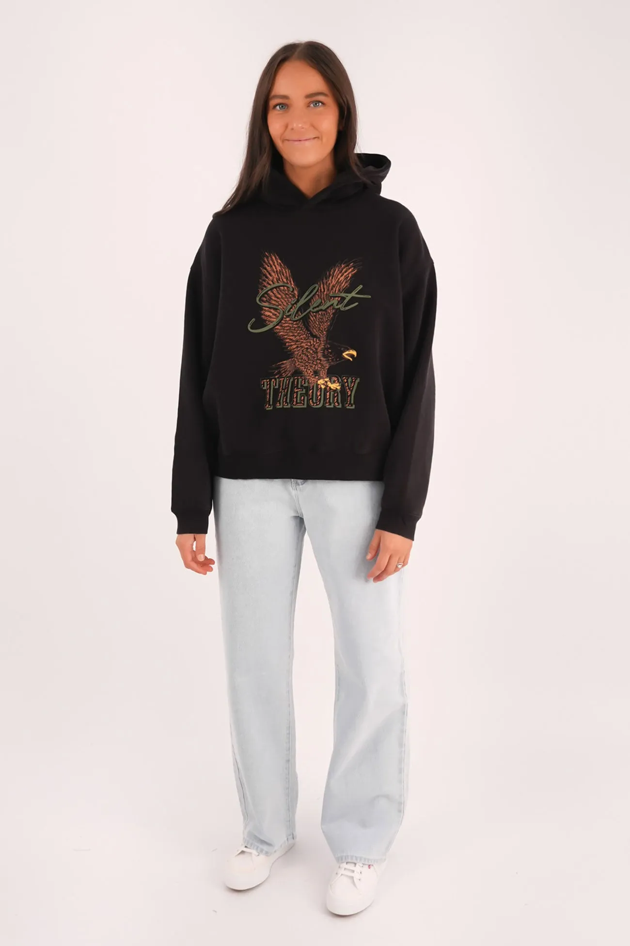 Easy Fit Piece Departed Hoodie Washed Black
