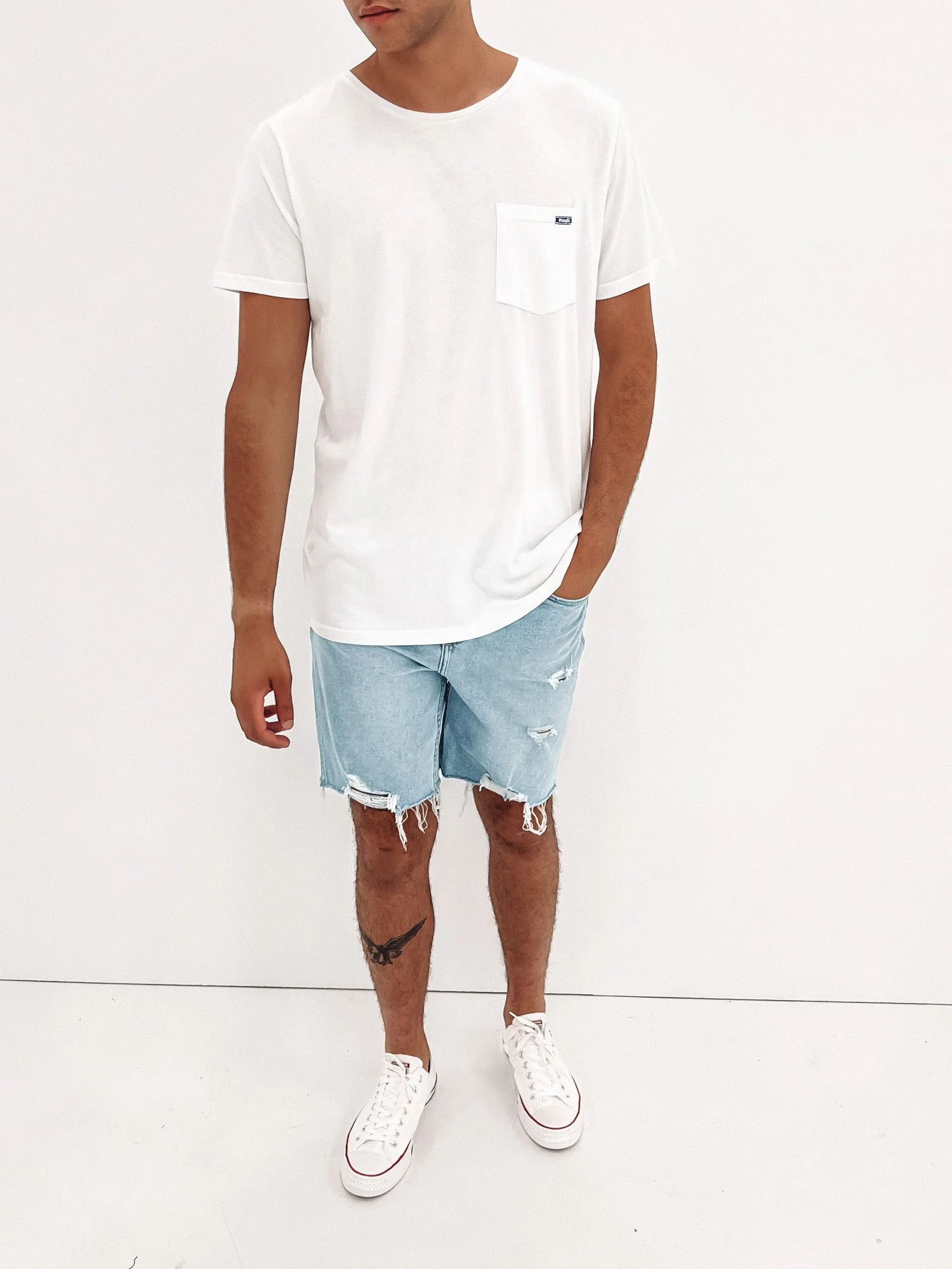 Stomper Tee White Relaxed Vibes