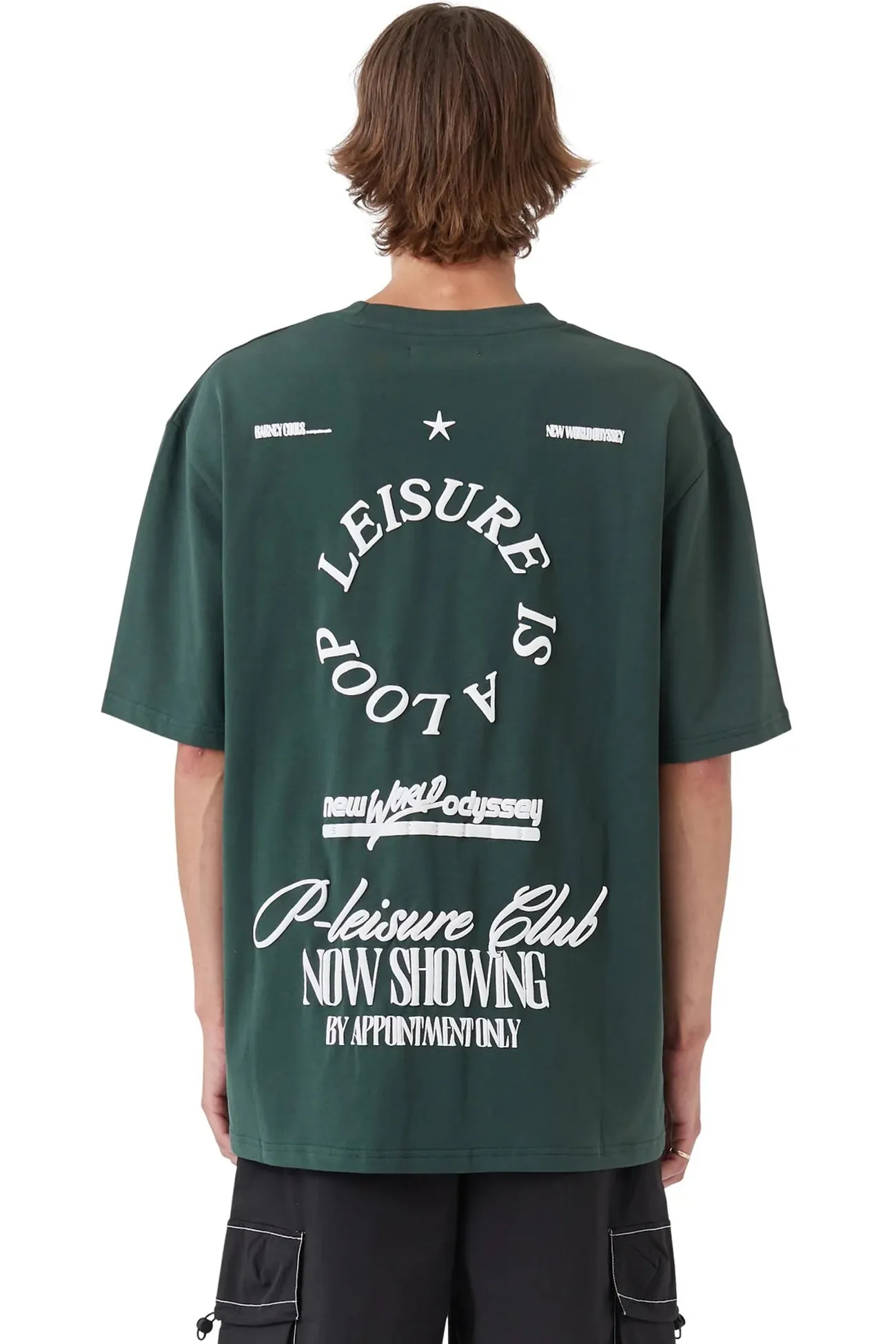 Light Style Wrinkle Resistant Material Loop Tee Forest