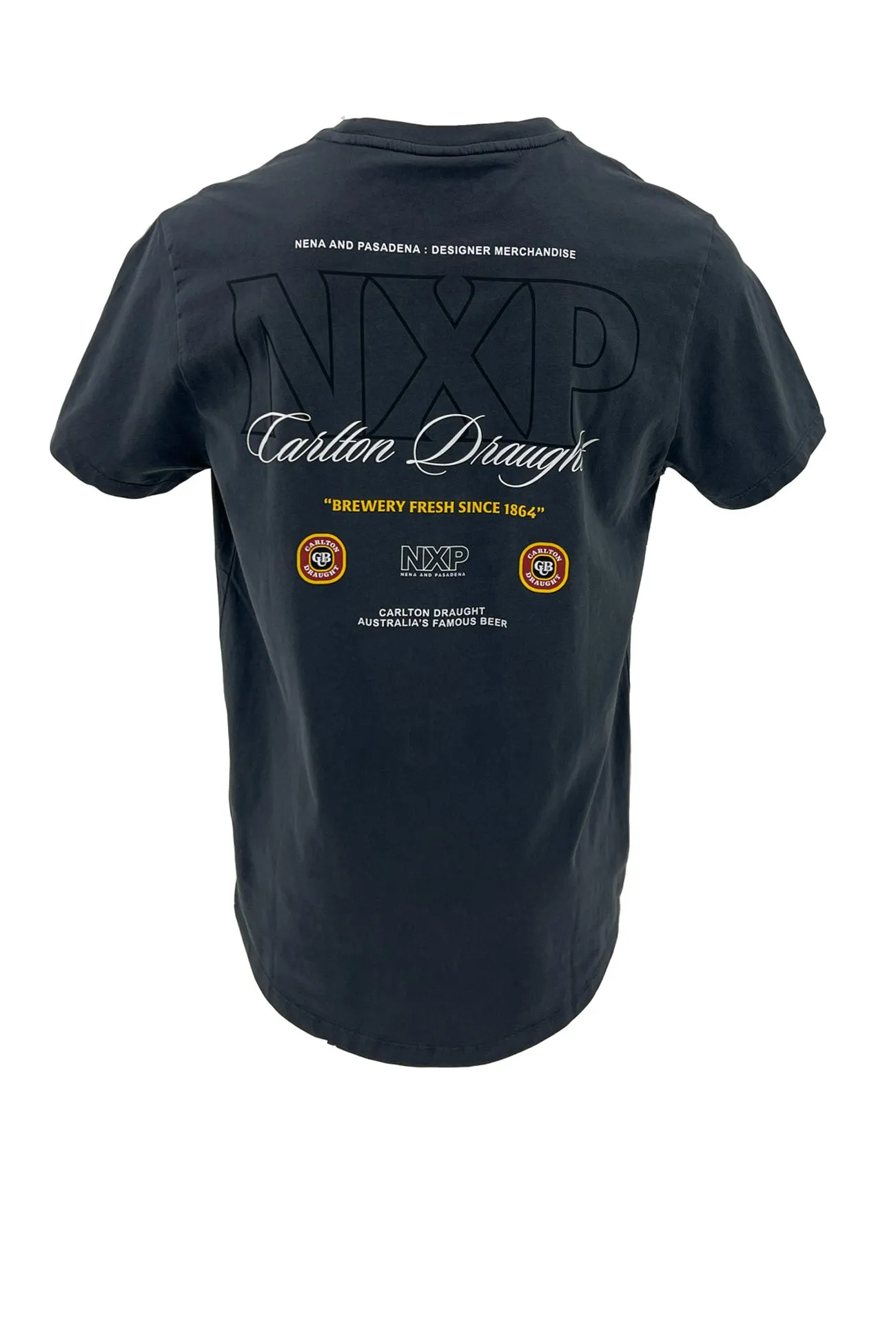 SeamFreeShoulders Washable fabric General Dual Curved Tee Pigment Asphalt